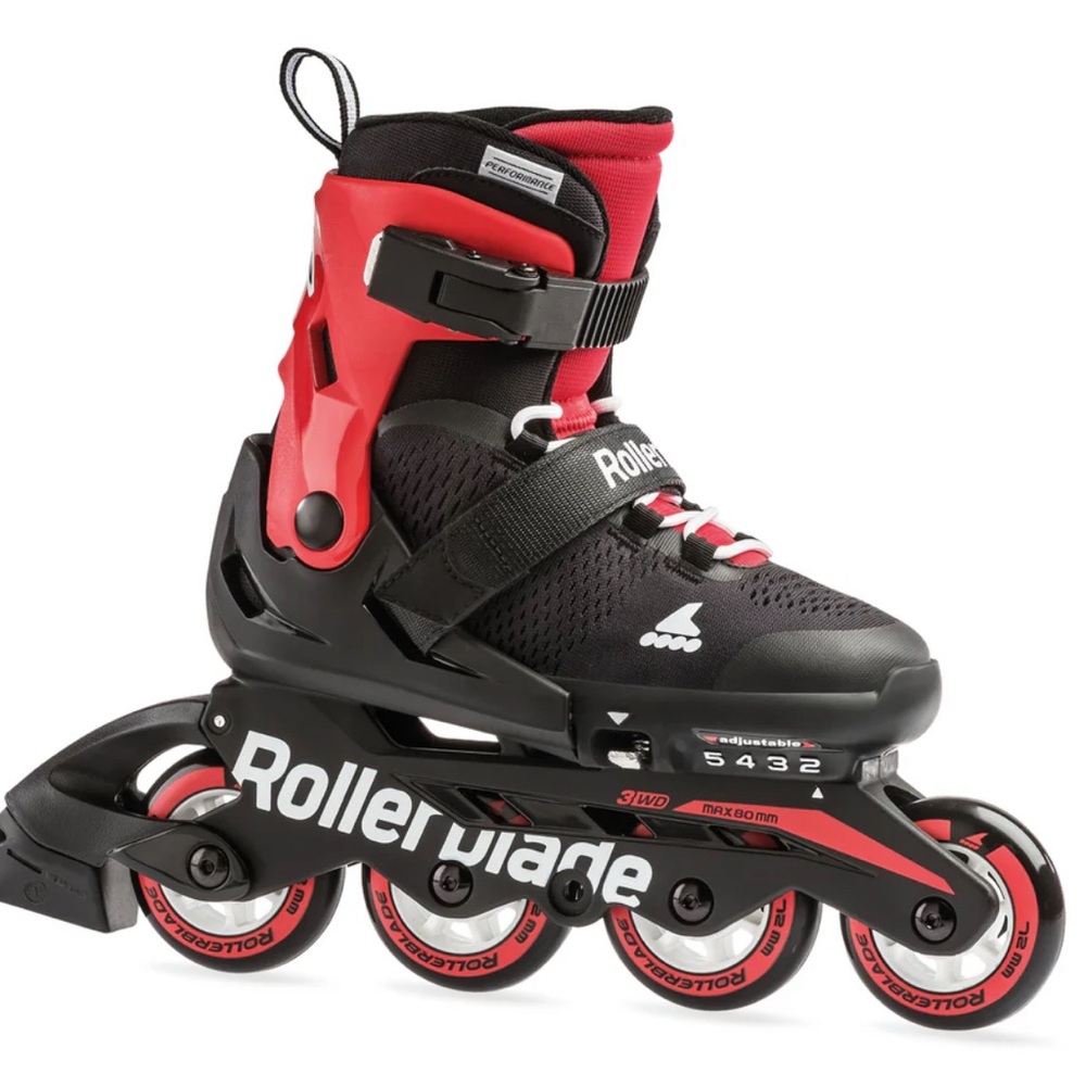 Rollerblade - Youth Inline Skates Black and Red US 36.5 - 40.5 Unisex Brand New